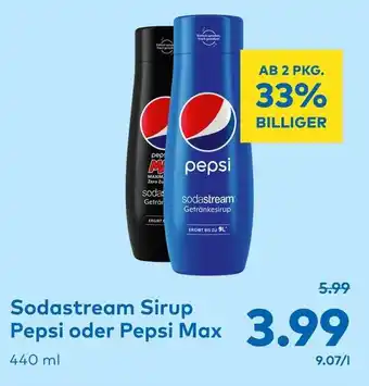 T&G Sodastream Sirup Pepsi oder Pepsi Max 440ml Angebot