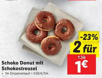 Lidl Schoko Donut mit Schokostreusel Angebot