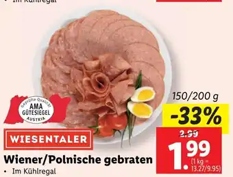 Lidl Wiener/Polnische gebraten 150/200g Angebot