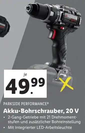 Lidl Akku-Bohrschrauber, 20 V Angebot