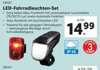 Lidl LED-Fahrradleuchten-Set Angebot