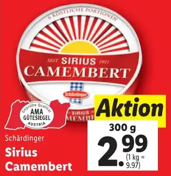 Lidl Sirius Camembert 300g Angebot