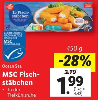 Lidl MSC Fisch- stäbchen 450g Angebot