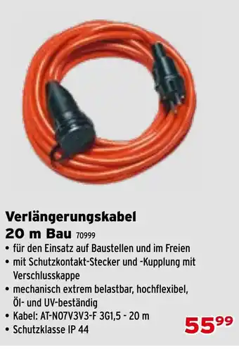 Salzburger Lagerhaus Verlängerungskabel 20 m Bau Angebot