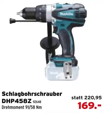 Salzburger Lagerhaus Schlagbohrschrauber DHP458Z Angebot