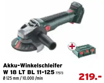 Salzburger Lagerhaus Akku-Winkelschleifer W 18 LT BL 11-125 Angebot