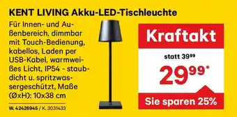 Lagerhaus KENT LIVING Akku-LED-Tischleuchte Angebot