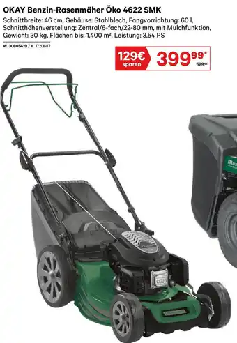 Lagerhaus OKAY Benzin-Rasenmäher Öko 4622 SMK Angebot