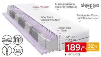 XXXLutz MATRATZE Angebot