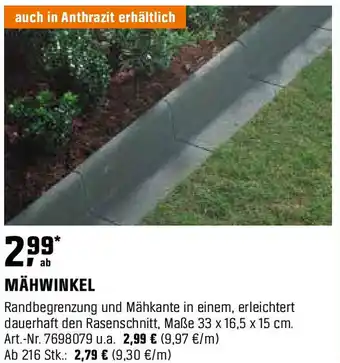 OBI MÄHWINKEL Angebot