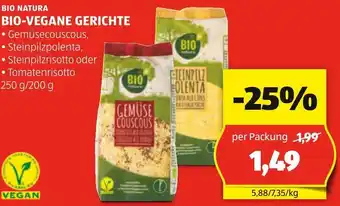 Hofer BIO NATURA BIO-VEGANE GERICHTE 250g/200g Angebot