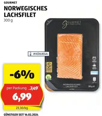 Hofer GOURMET NORWEGISCHES LACHSFILET 300g Angebot