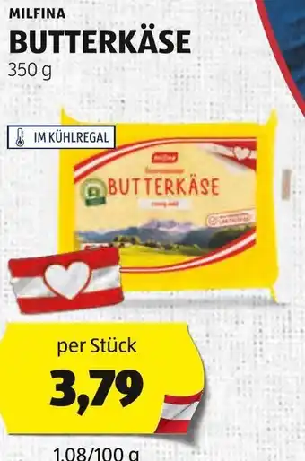 Hofer MILFINA BUTTERKÄSE 350g Angebot