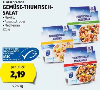 Hofer ALMARE SEAFOOD GEMÜSE-THUNFISCH- SALAT 220g Angebot