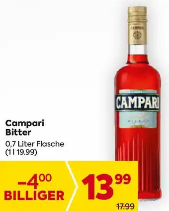 Billa Campari Bitter 0,7 Liter Flasche Angebot