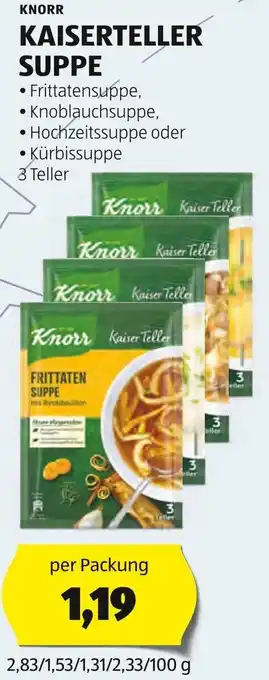 Hofer KNORR KAISERTELLER SUPPE Angebot