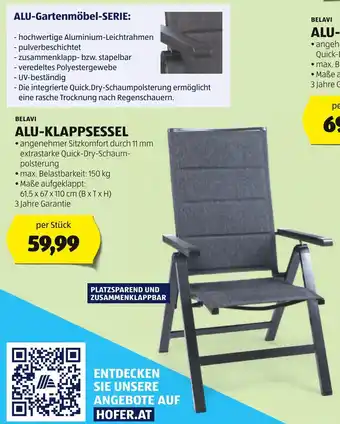 Hofer BELAVI ALU-KLAPPSESSEL Angebot