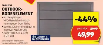 Hofer POOL STAR OUTDOOR- BODENELEMENT Angebot