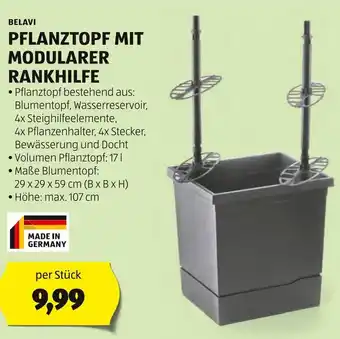 Hofer BELAVI PFLANZTOPF MIT MODULARER RANKHILFE Angebot