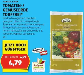Hofer FLORELIA NATUR TOMATEN-/ GEMÜSEERDE TORFFREI 35L Angebot