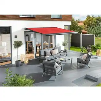 Bauhaus Sunfun Vollkassettenmarkise Elba (Rot, Farbe Gestell: Anthrazitgrau, Breite: 5 m, Ausfall: 3,5 m) Angebot