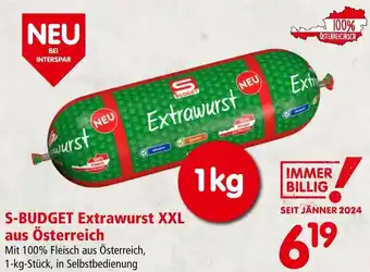 Interspar S-BUDGET Extrawurst XXL aus Österreich 1kg Angebot