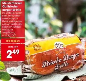 Interspar Meisterbäcker Ölz Brioche Burger-Brötle 200g Angebot