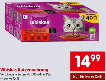 Interspar Whiskas Katzennahrung 40 x 85g Angebot