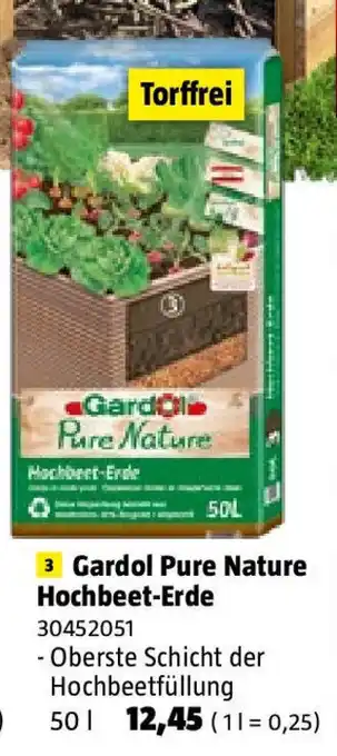 Bauhaus Gardol Pure Nature Hochbeet-Erde 50L Angebot