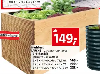 Bauhaus Hochbeet LÄRCHE 100 x 60 x 72.5cm Angebot