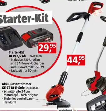 Bauhaus Akku-Gras- und Strauchschere GE-CG 18/100 Li - Solo Angebot