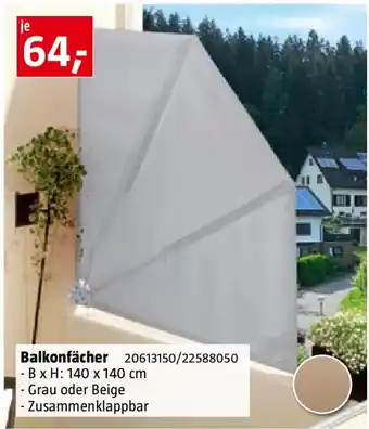 Bauhaus Balkonfächer Angebot