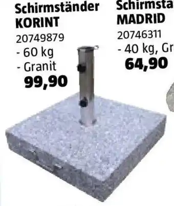 Bauhaus Schirmständer KORINT Angebot