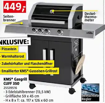 Bauhaus KMS Gasgrill CLIFF 350 Angebot