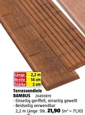 Bauhaus Terrassendiele BAMBUS Angebot