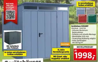 Bauhaus Gerätehaus ELEGANT Angebot