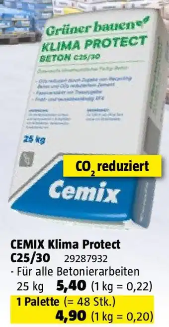 Bauhaus CEMIX Klima Protect C25/30 Angebot