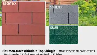 Bauhaus Bitumen-Dachschindeln Top Shingle Angebot