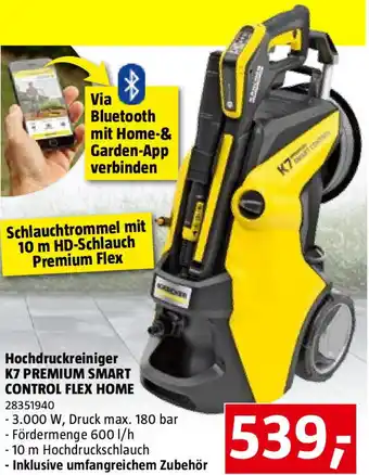 Bauhaus Hochdruckreiniger K7 PREMIUM SMART CONTROL FLEX HOME Angebot