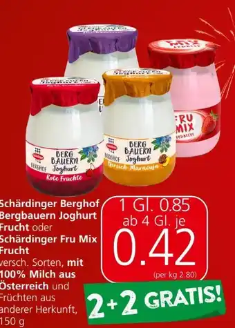 Spar Berghof Joghurt Angebot