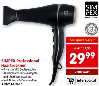 Interspar SIMPEX Professional Haartrockner Angebot