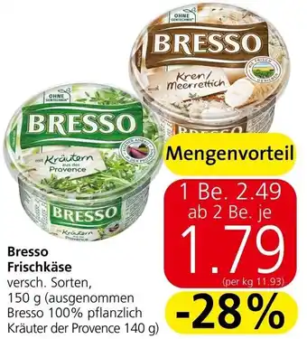 Spar Bresso Frischkäse 150g Angebot