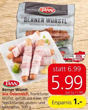 Spar Berner Würstl 500g Angebot