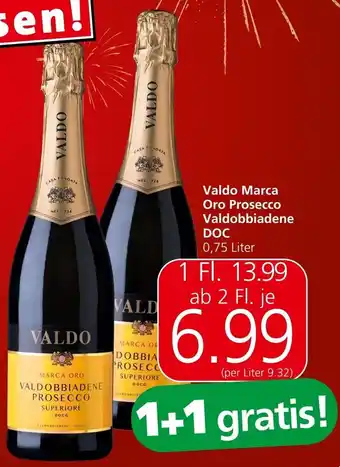 Spar Valdo Marca Oro Prosecco Valdobbiadene DOC 0,75 Liter Angebot