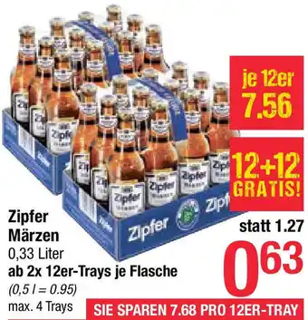 Maximarkt Zipfer Märzen 0,33 Liter Angebot