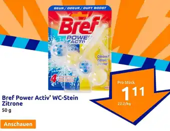 Action Bref Power Activ' WC-Stein Zitrone 50g Angebot