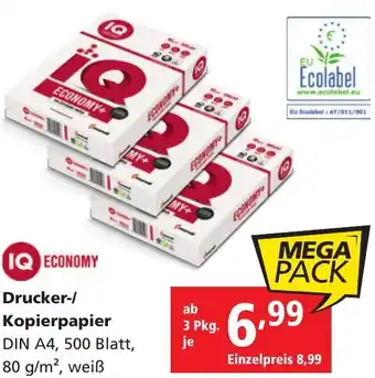 Pagro Diskont Drucker-/ Kopierpapier DIN A4, 500 Blatt, 80 g/m², weiß Angebot