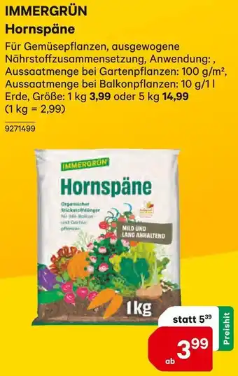 BayWa IMMERGRÜN Hornspäne Angebot