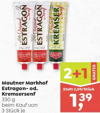 ADEG Mautner Markhof Estragon-od. Kremsersenf Angebot