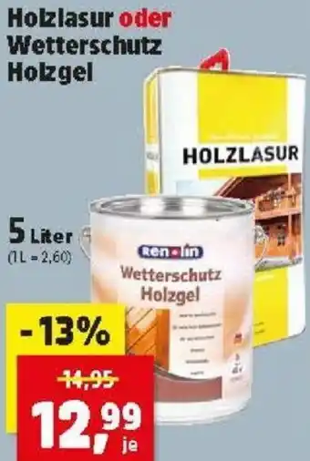 Thomas Philipps Holzlasur oder Wetterschutz Holzgel Angebot